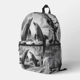 Monogram Black & White Delphine Ozean Bedruckter Rucksack