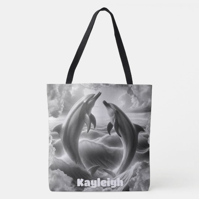 Monogram Black & White Delphine Ozean | Tasche (Vorderseite)