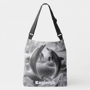 Monogram Black & White Delphine Ozean Tragetaschen Mit Langen Trägern