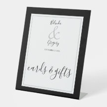Monogram Black & White Wedding Cards & Gifts