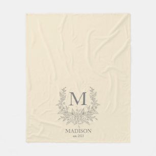 Monogram-Blanket Fleecedecke
