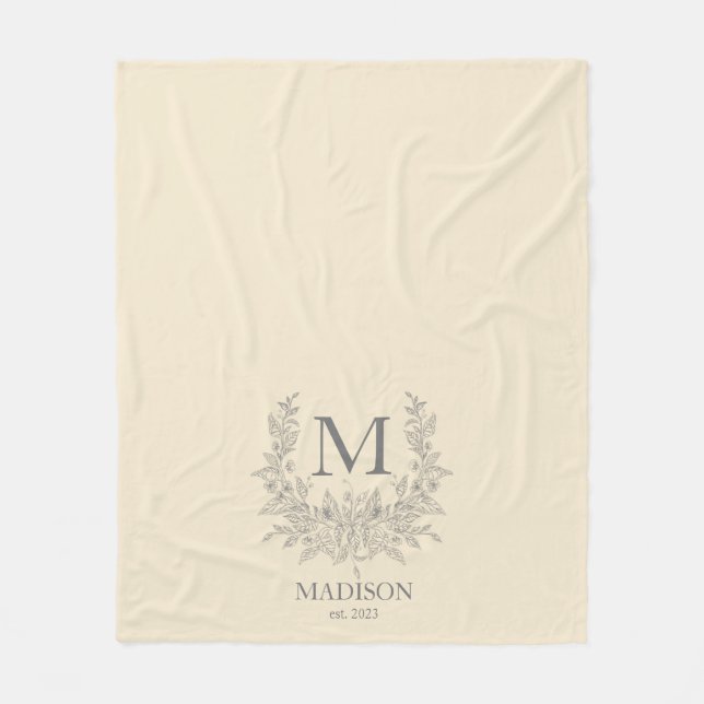 Monogram-Blanket Fleecedecke (Vorderseite)