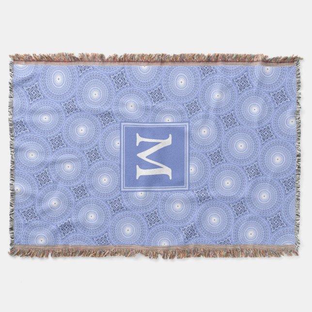 Monogram Blue Circles pattern Decke (Vorderseite)