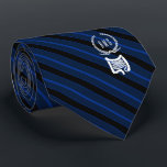 Monogram Blue Imitats Gold Gastroenterologin Krawatte<br><div class="desc">Eine blau und schwarz gestreifte personalisierte Krawatte,  zugeschnitten auf gastroenterologische Mediziner.</div>
