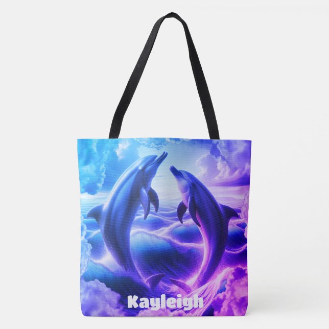 Monogram Blue & Lila Delphine Ocean | Tasche (Vorderseite)