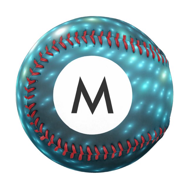 Monogram Blue Orbs 3D Baseball (Vorderseite Links)