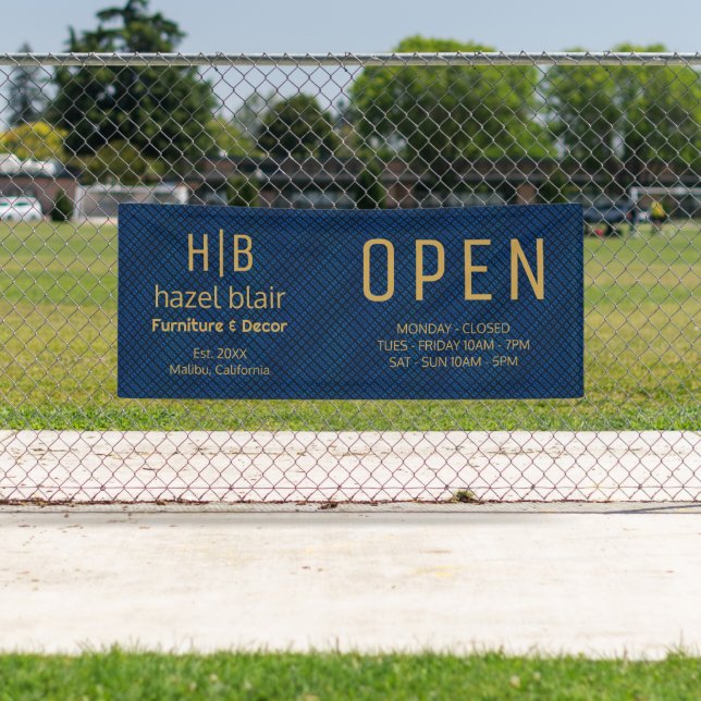 Monogram Blue Pattern für das Logo für das benutze Banner (Insitu)