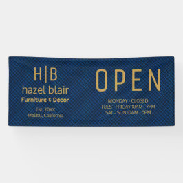 Monogram Blue Pattern für das Logo für das benutze Banner