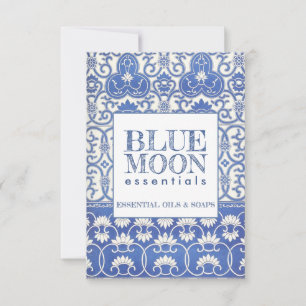 Monogram Blue Patterns Essential Oils Soaps - Gesc Karte