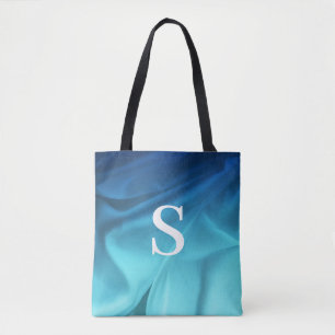 Monogram Blue Satin Tasche