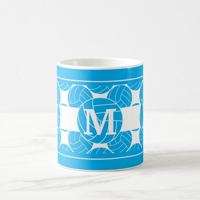 Monogram Blue Volleyball Kaffeetasse (Mittel)
