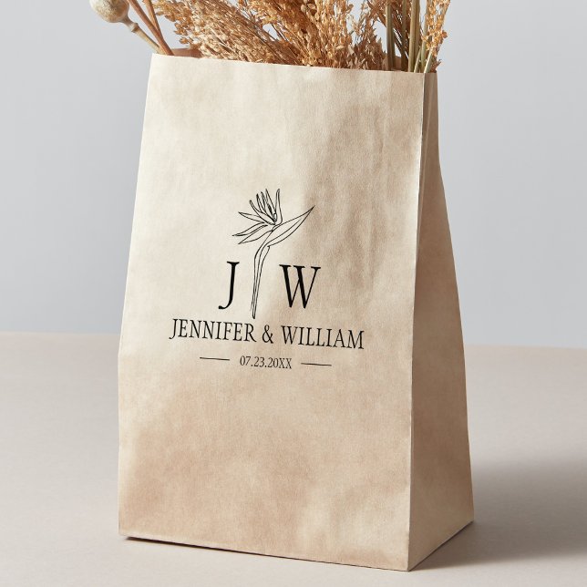 Monogram Blume Custom Wedding Bag Gummistempel (Von Creator hochgeladen)