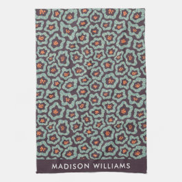 Monogram Blume Elegant Stilvolles Küchentuch