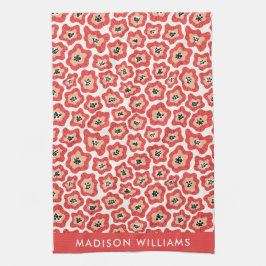 Monogram Blume Elegant Stilvolles Küchentuch