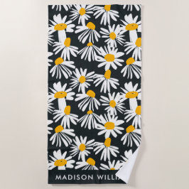 Monogram Blume Elegant Stylisches Strandtuch