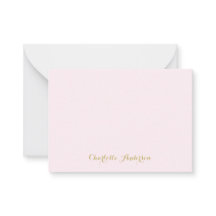 Monogram Blush Pink Gold Modern Minimalistisch