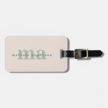 Monogram Blush Pink Minimalistisch Modern Einfache
