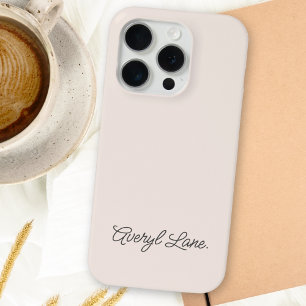 Monogram Blush Pink Moderne Feminine Minimalistisc Case-Mate iPhone Hülle