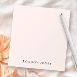 Monogram Blush Pink Moderne Minimalistische Femini Notizblock<br><div class="desc">Monogram Blush Pink Modernes Minimalistisches Notizblock</div>