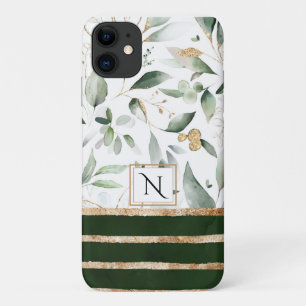 Monogram Botanischer Botanischer Glitzer Case-Mate iPhone Hülle