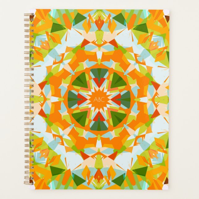 Monogram Bright Orange Green Star Retour à l'école (Devant)