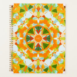 Monogram Bright Orange Green Star zurück zur Schul Planer