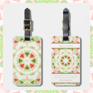 Monogram Bright Red Hübsch Green Magic Star Girl Gepäckanhänger