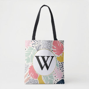Monogram Bright Summee Tropical Collage Muster Tasche
