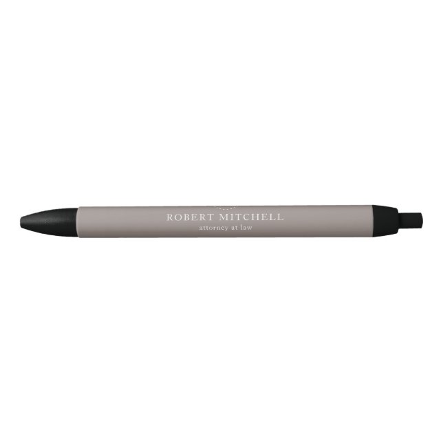 Monogram Brown Elegant Beruflich Pen Kugelschreiber (Vorderseite)
