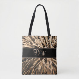 Monogram Brown Gold Feuerwerk Totbeutel Tasche