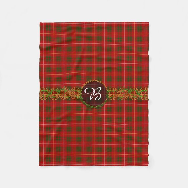 Monogram Bruce Tartan Fleecedecke (Vorderseite)