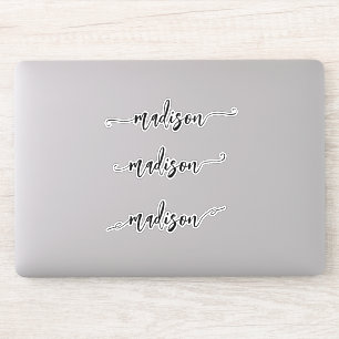 Monogram-Brush-Skript für handgeschriebenen Namen Aufkleber
