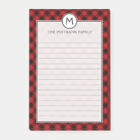 Monogram Buffalo Kariert Red and Black Christmas