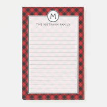 Monogram Buffalo Kariert Red and Black Christmas