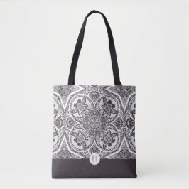 Monogram Bumblebees Mandala Tote Bag Tasche