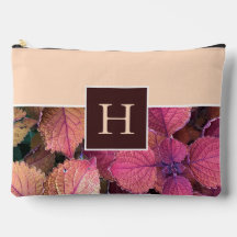 Monogram Burgundy Cream-Blätter