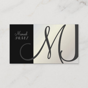 Monogram Business Card en Retro Farben Visitenkarte
