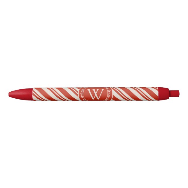 Monogram Candy Cane Stripe Kugelschreiber (Vorderseite)