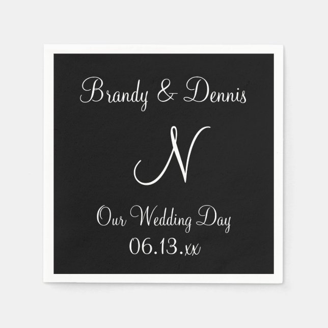 Monogram Carnelian Niedlich Colored Napkins Serviette (Vorderseite)