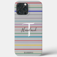 Monogram Cell Phone Case HAMbyWG - Farbige Linien