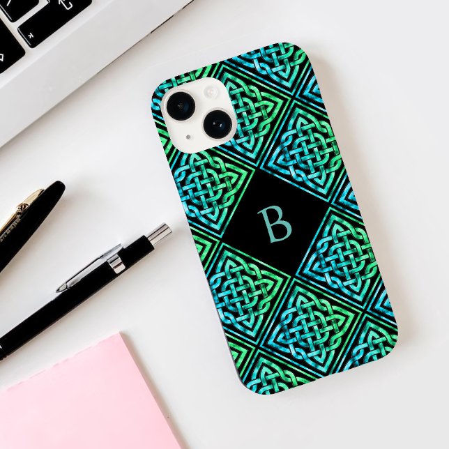 Monogram Celtic Knot iPhone 14 Fall Case-Mate iPhone 14 Hülle (Von Creator hochgeladen)