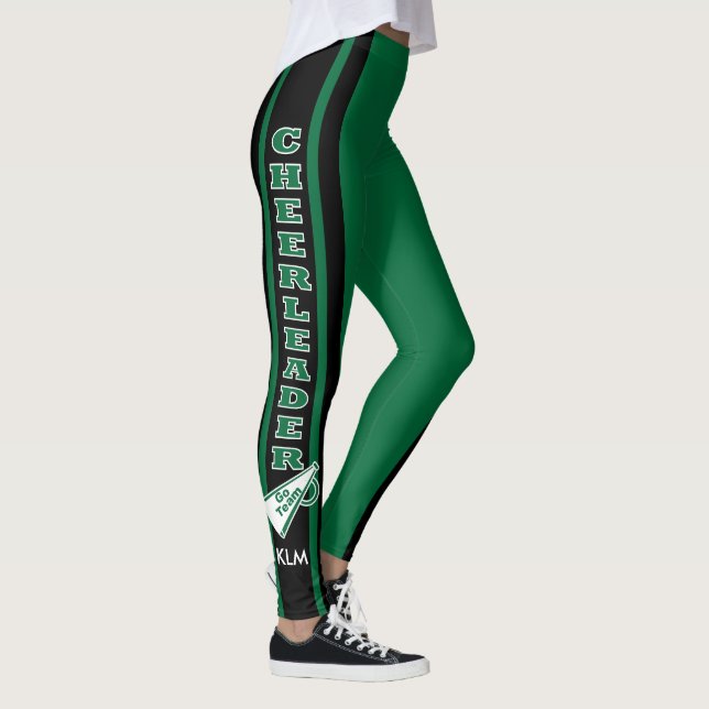 Monogram Cheerleader Dark Green Leggings (Rechts)