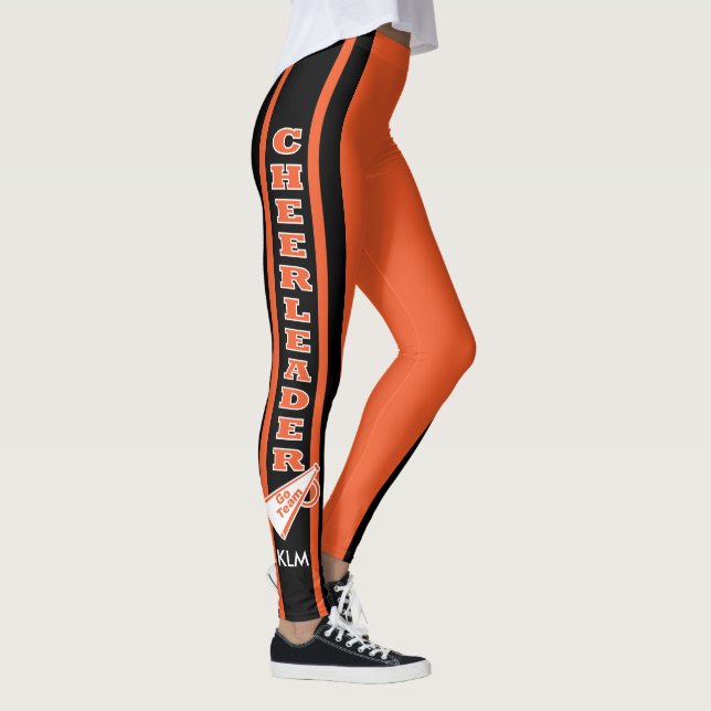Monogram Cheerleader Orange Leggings (Rechts)