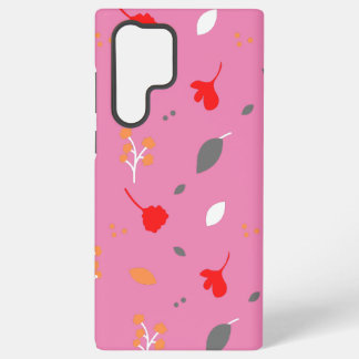 Monogram Chic Flower Rosa Samsung Galaxy Hülle