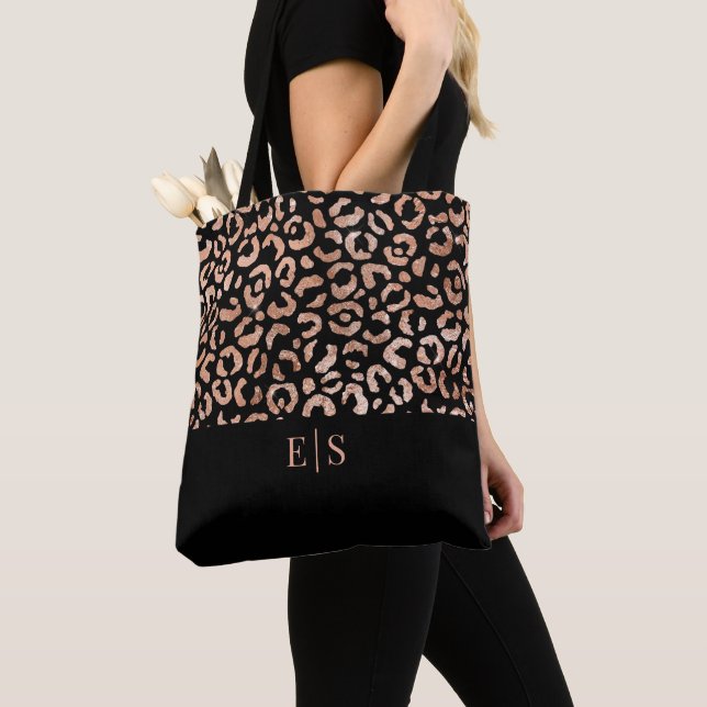 Monogram Chic Leopard Animal Print Toag Tasche (Von Nahem)