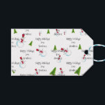 Monogram Christmas Snowman Gift Tags Geschenkanhänger<br><div class="desc">Stellen Sie sicher,  dass sich Ihre Geschenke in diesem Jahr mit niedlichen mit Monogramm Weihnachtsschneemaschinen von der Masse abheben. Spaß und einfach zu personalisieren. Gute Ferien!</div>