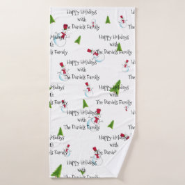 Monogram Christmas Snowman Towne