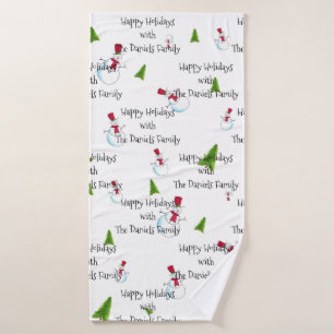 Monogram Christmas Snowman Towne