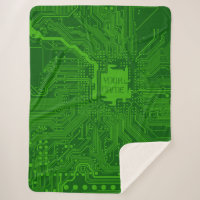 Monogram Circuit Board Technology Electronics Chip