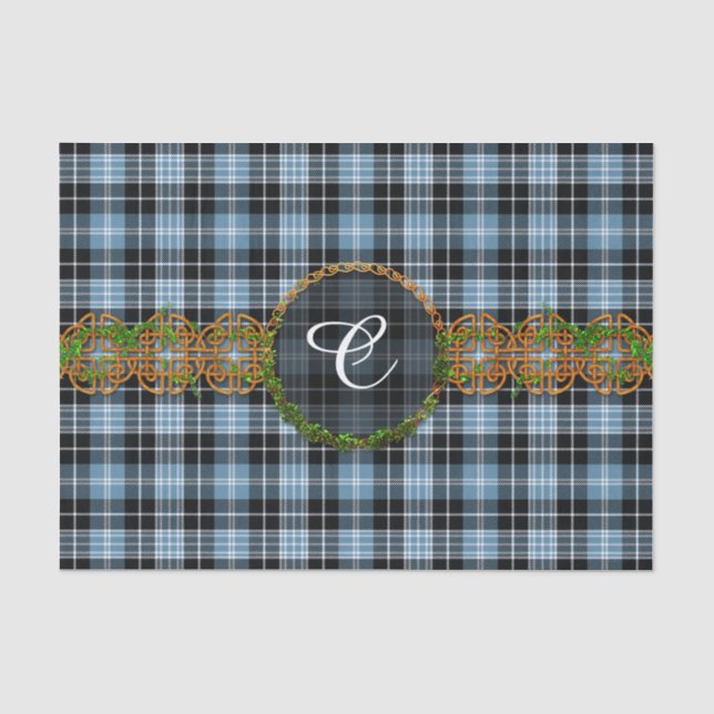 Monogram Clark Tartan Seidenpapier (Vorderseite)